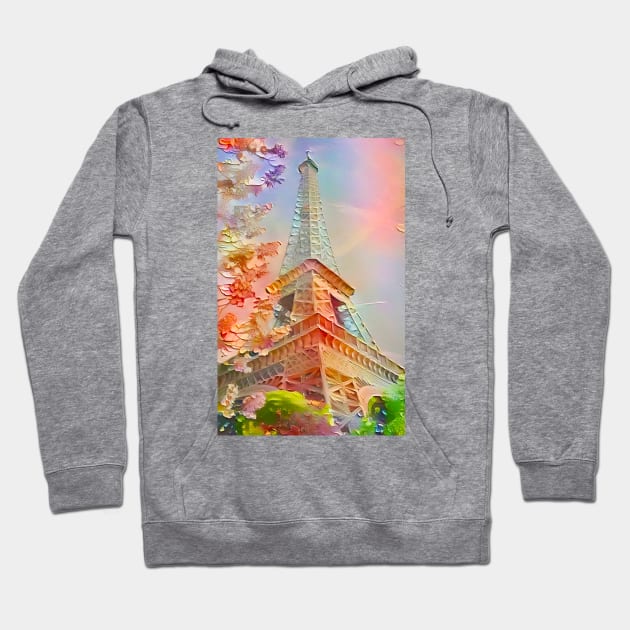 Eiffel Tower, painted! Hoodie by leeca